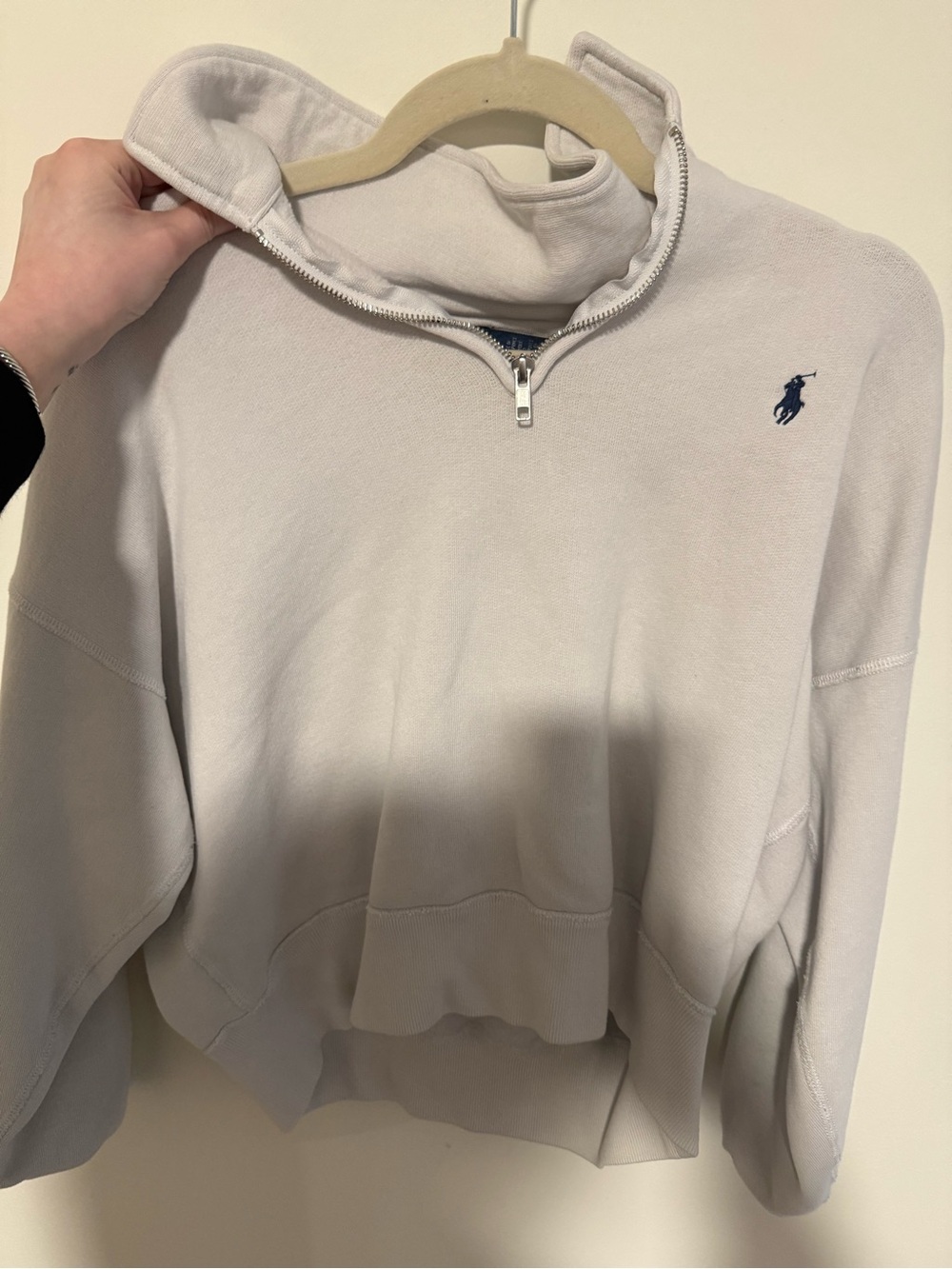 Polo by Ralph Lauren White Quarter-Zip Pullover